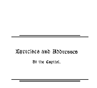 Exercises & Addresses Title Page