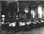 Desks in Senate Chamber